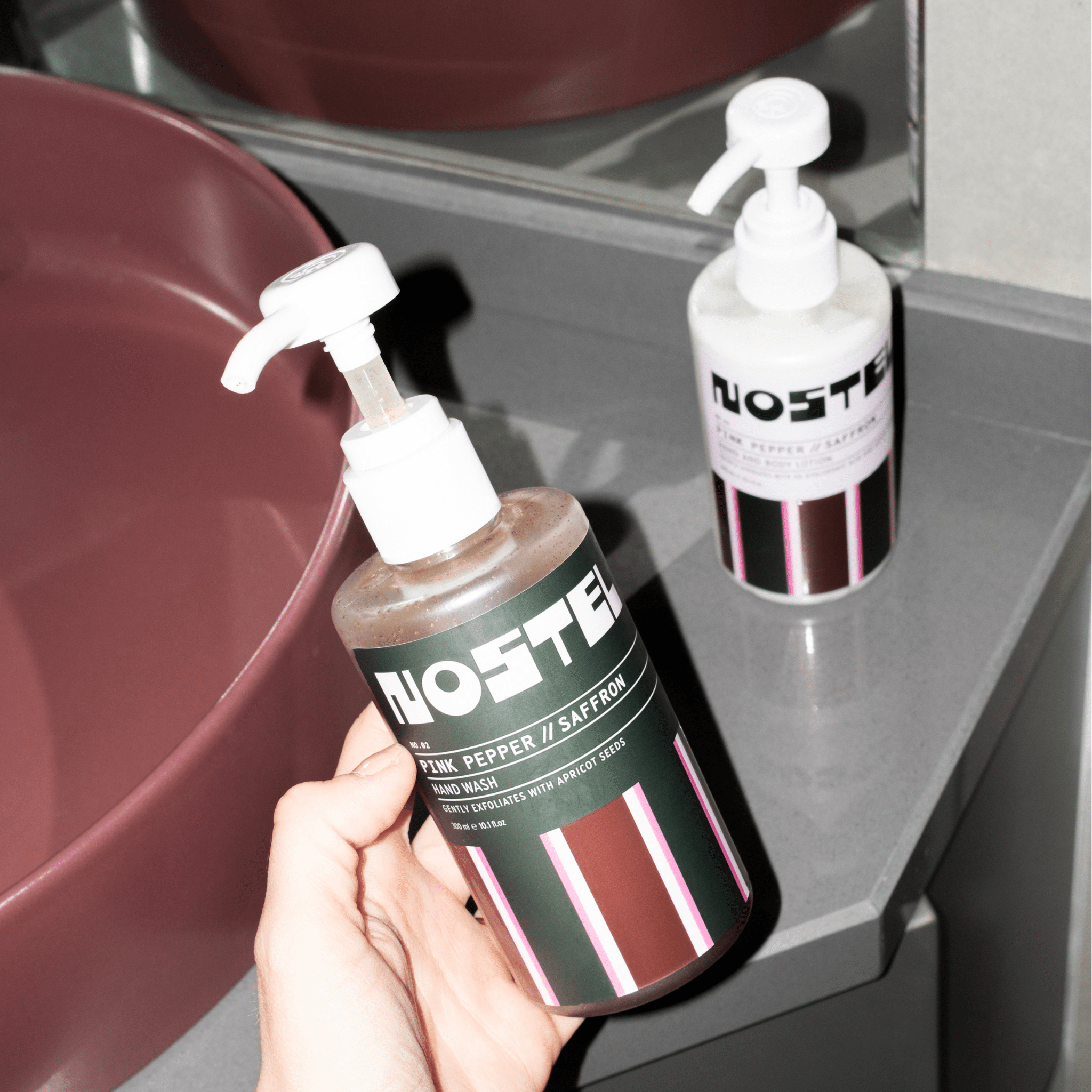 Limited Edition PINK PEPPER // SAFFRON Peelingli Sabun (300ml) - NOSTEL