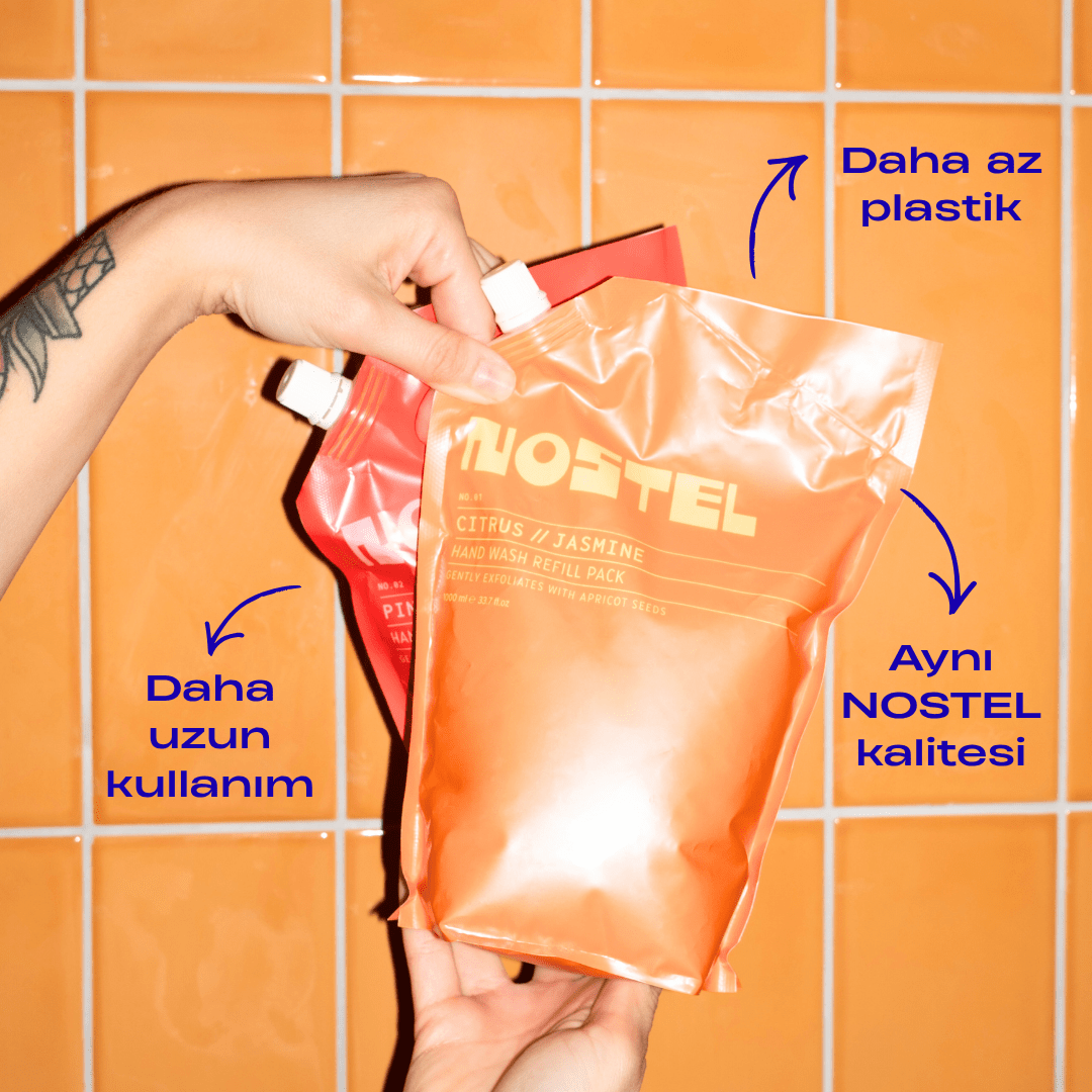 PINK PEPPER // SAFFRON Peelingli Sabun Refill Set (1L+330ml) - NOSTEL